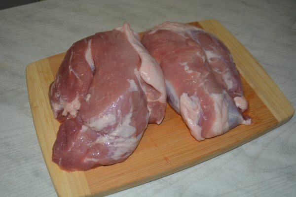 vlees met een witte laag