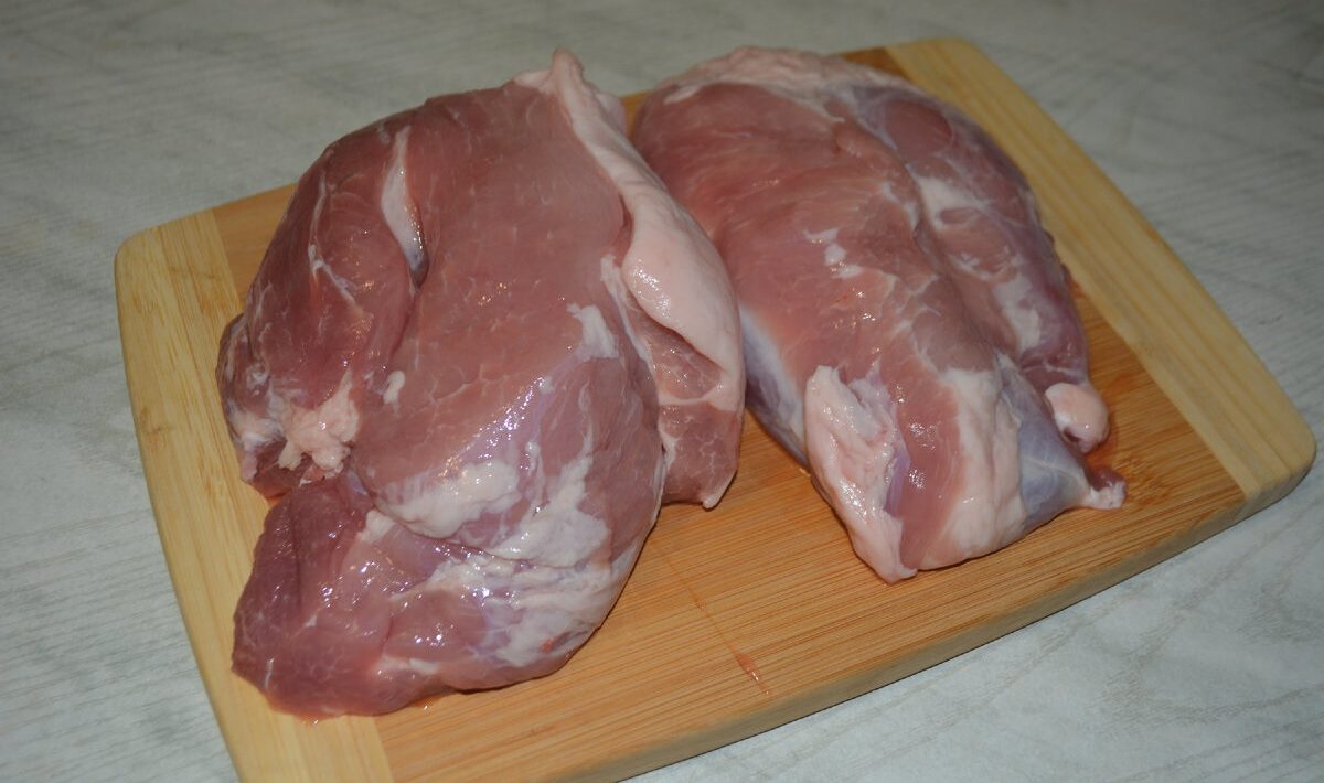 vlees met een witte laag