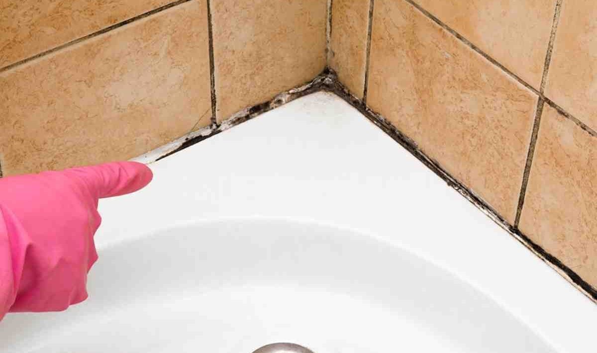 zwarte vlekken op siliconen in de badkamer