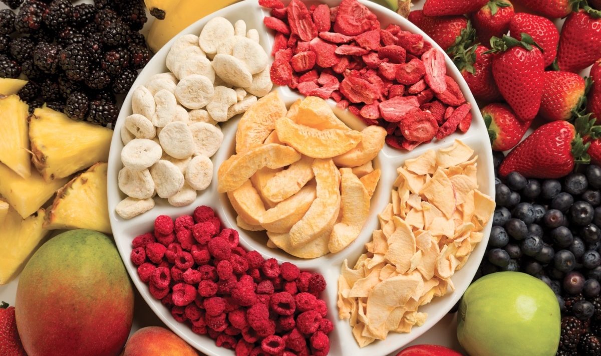 gevriesdroogd fruit helpt bij het afvallen